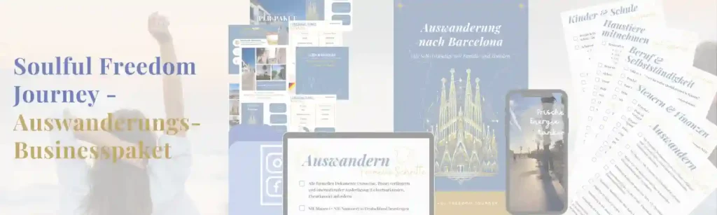 PLR Paket für die remote Arbeit für die Auswanderung nach Barcelona